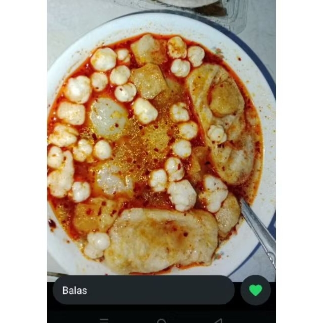 

Baso Aci khas gresik isi ayam mercon, usus mercon, ayam original baso jumbo 1 baso sedang 4 pcs full isi