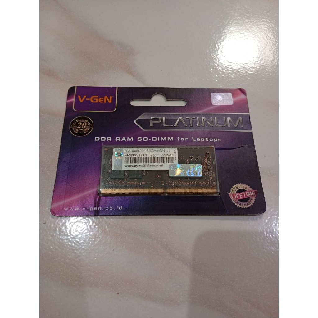 Sodimm Vgen Platinum Ddr4 8Gb Pc25600 3200Mhz Nego