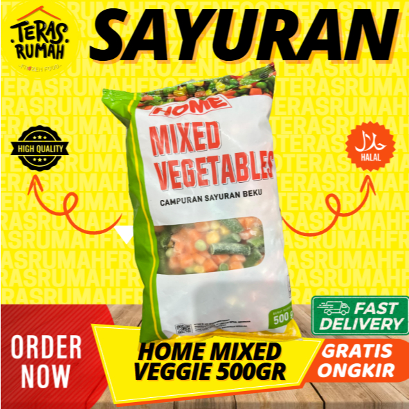 

HOME - MIXED VEGETABLES 500GR / SAYURAN MIX / WORTEL BUNCIS KACANG POLONG JAGUNG PIPIL 500GR