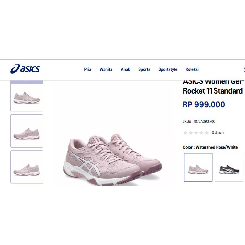 Asics women gel Rocket 11 pink size 40