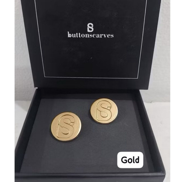 Brooch Buttonscarves Mini Gold 2pcs