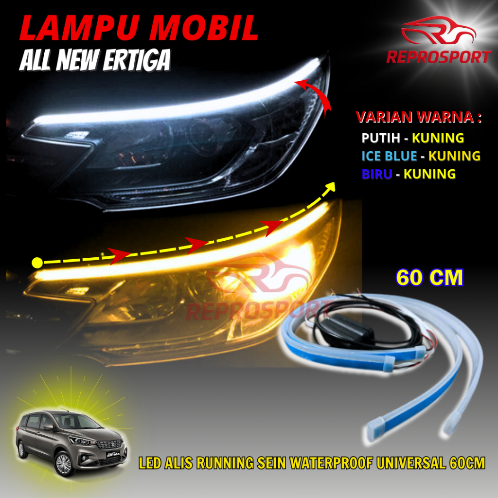 Lampu Mobil LED Alis Car Running Sein Waterproof Universal 60cm ALL NEW ERTIGA
