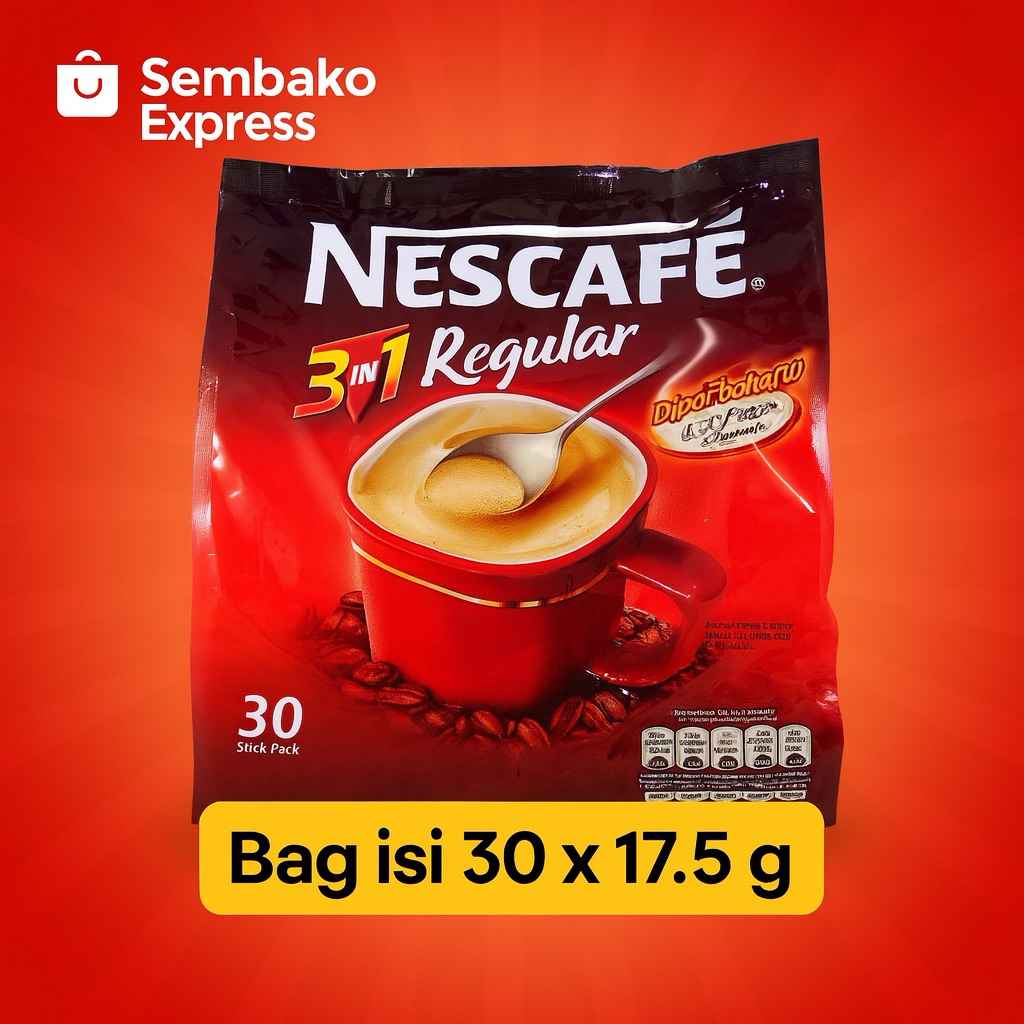 

Nescafe 3in1 Regular 30 Sachet – Kopi Instan Praktis dan Nikmat