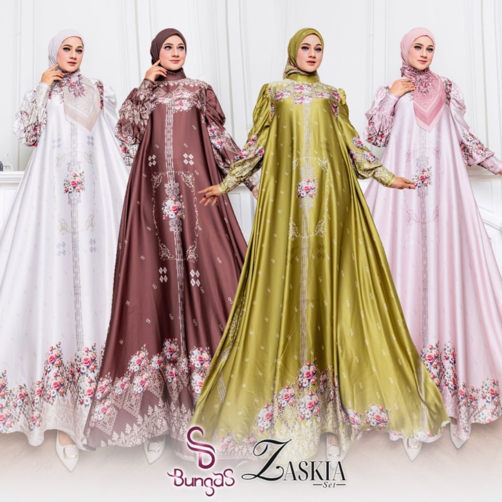 zaskia dress set voal original Bungas