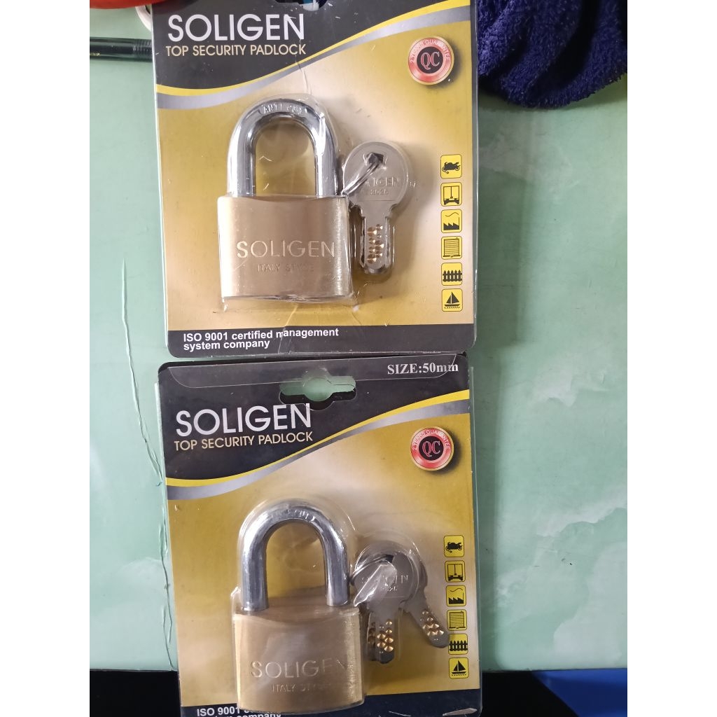 50MM GEMBOK SOLIGEN. GEMBOK KUNINGAN SOLIGEN 50MM. GEMBOK LEHER BIASA 50MM. GEMBOK SOLIGEN 50MM