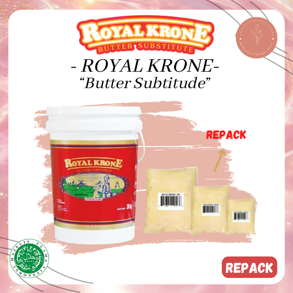 

ROYAL KRONE BUTTER 500GR - LANDKRONE BUTTER SUBSTITUTE - BUTTER BLEND MARGARINE - BOS BUTTER COOKIES