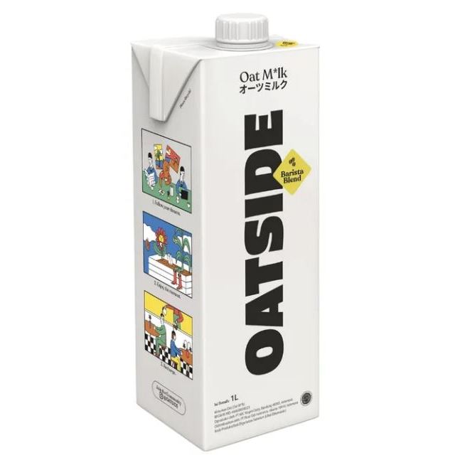 

Oatside Oatmilk Barista Blend 1 L – Krim Nabati Frothable – Tanpa Gula Tambahan, Plant-Based, Laktosa-free