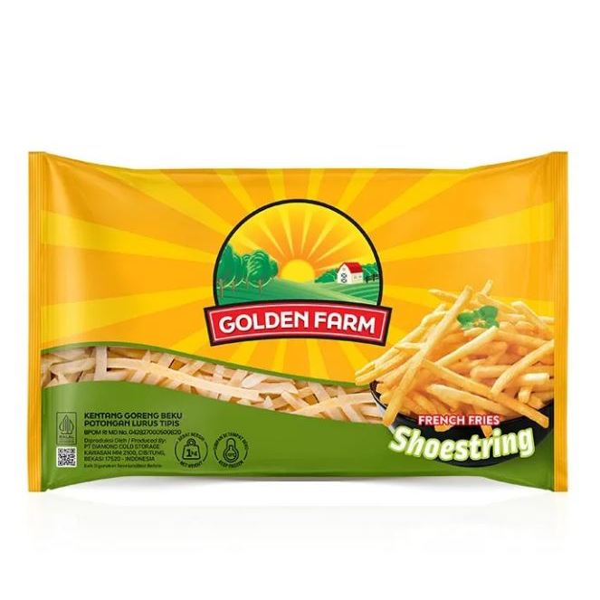 

Golden Farm French Fries Shoestring 1 kg – Kentang Goreng Tipis & Renyah Siap Goreng
