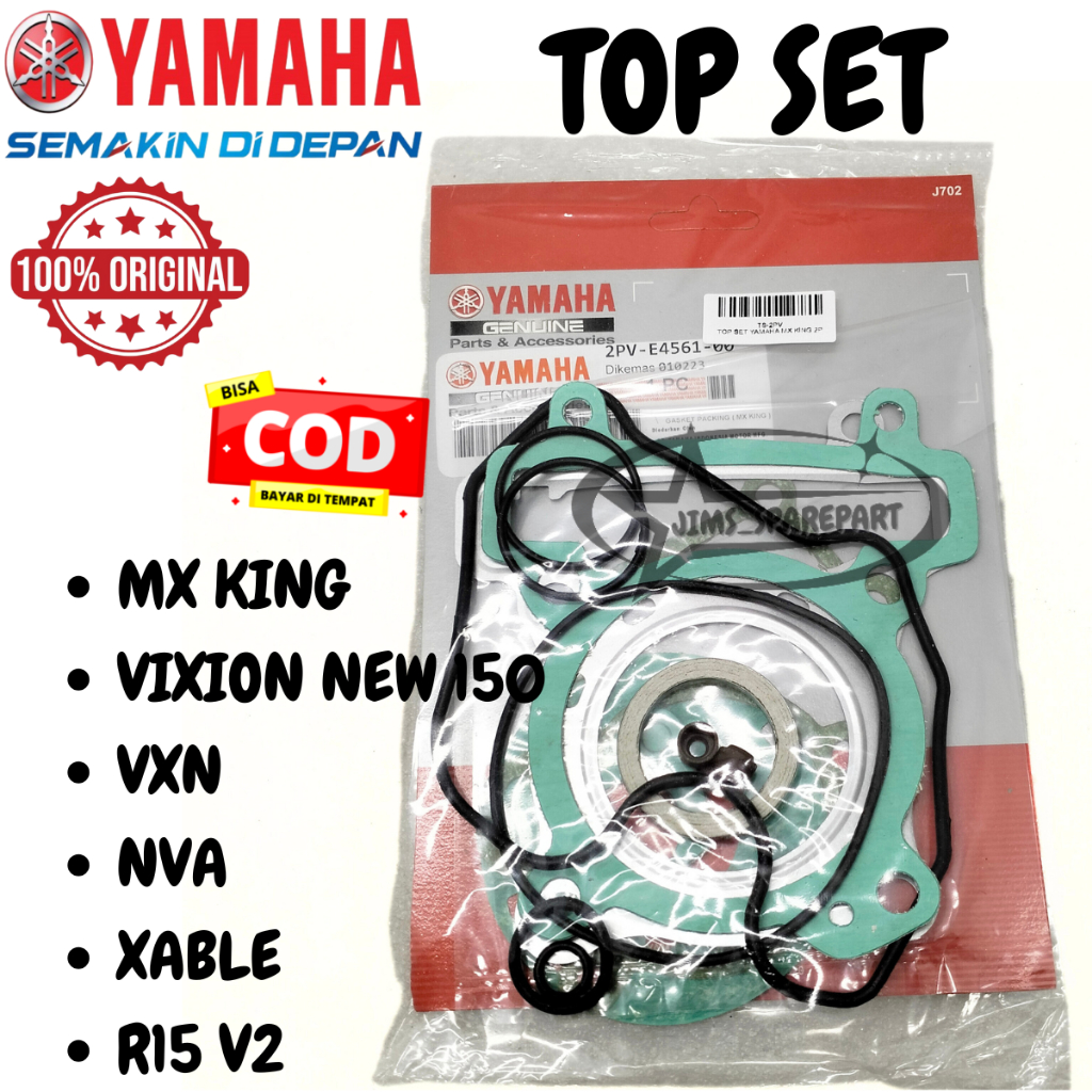 TOP SET TOPSET YAMAHA 2PV MX KING VIXION NEW BARU 150 VXN NVA XABLE R15 V2 PAKING GASKET KUALITAS AS