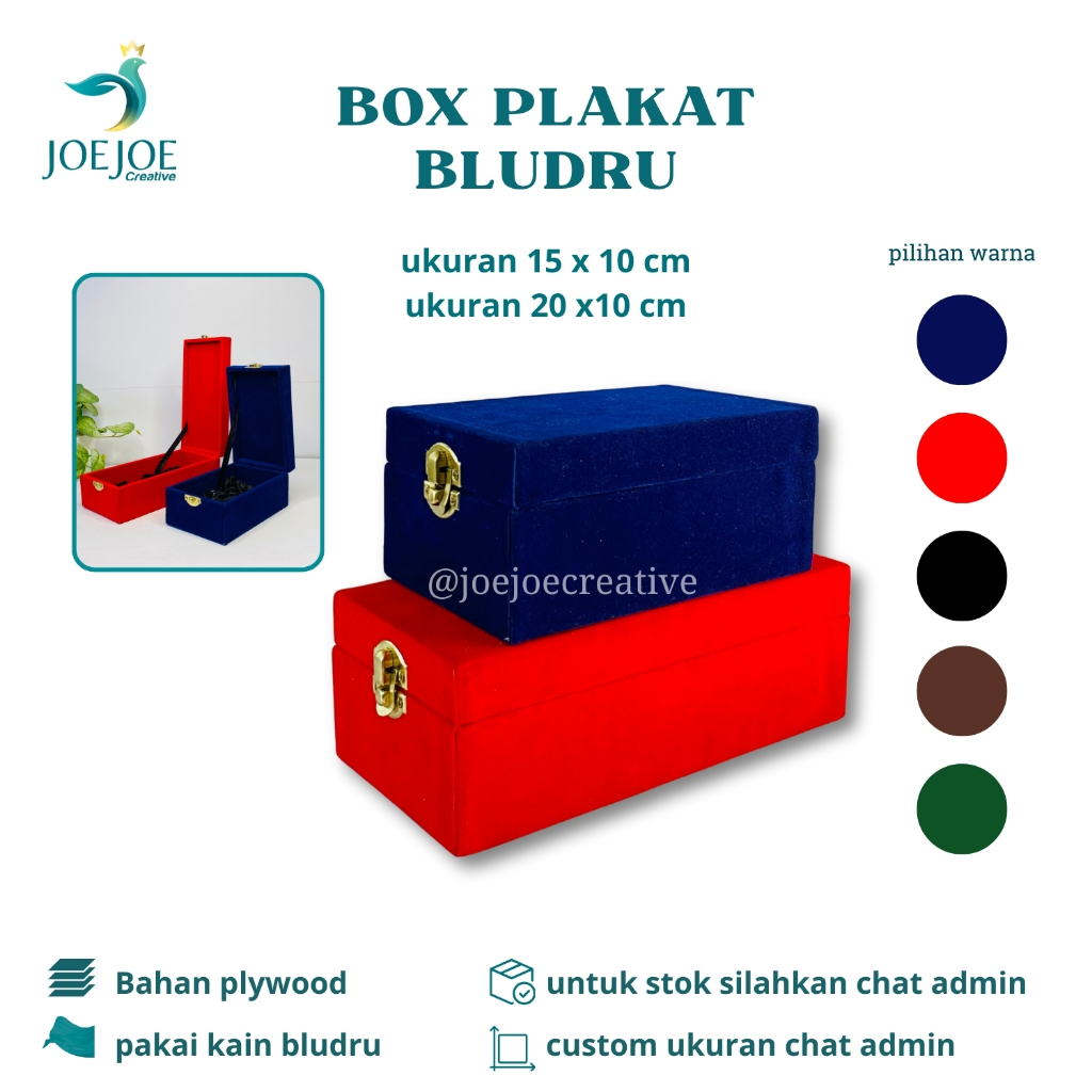 

Box Plakat Bludru – Ukuran 15 x 10 cm dan 20x10 cm