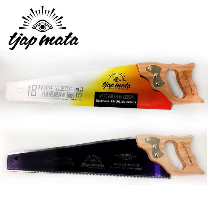 Gergaji Mata 18" Asli Original Tjap mata YUKIDO - Geraji Saw Kayu Tangan Manual