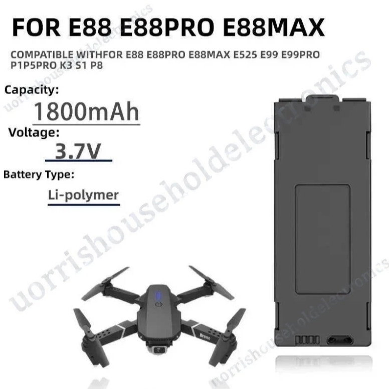 Battery Drone, S1S/E88 PRO/E99 PRO drone accessories, E88 PRO/E99 PRO drone spare battery