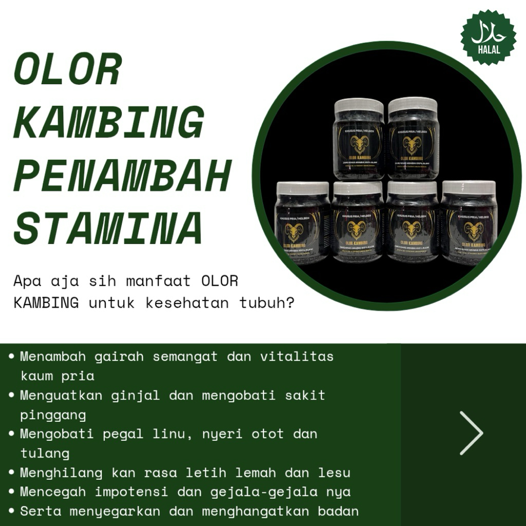 [TERLARIS] jamu herbal helbeh olor kambing penambah stamina pria kemasan baru 100% alami tanpa efek 