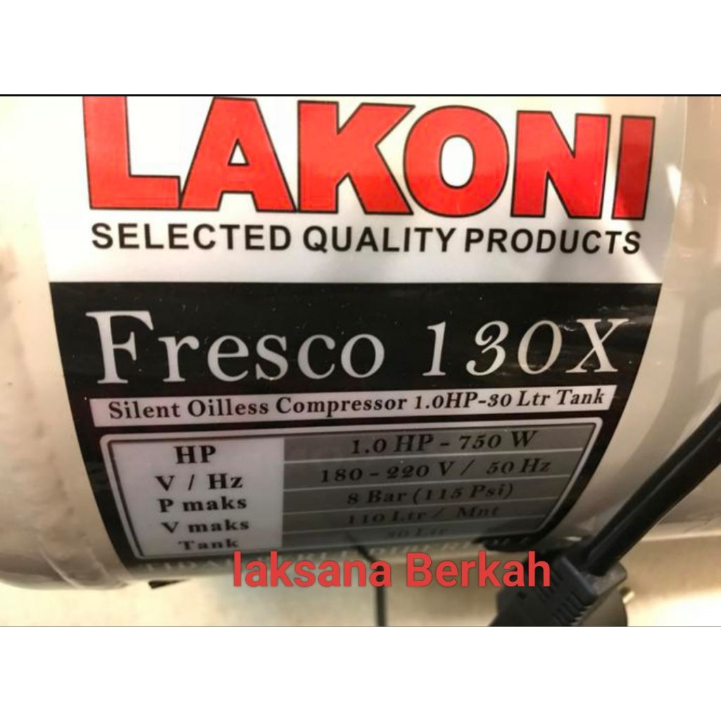 KOMPRESOR OILLES/ KOMPRESOR TANPA OLI LAKONI/LAKONI FRESCO 130 x