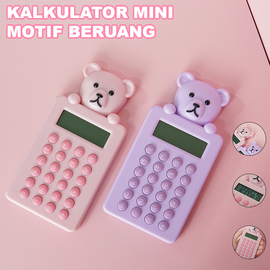 

Kalkulator Mini Beruang Imut – Kalkulator Lucu Pastel Aesthetic untuk Sekolah & Kantor CA-0916