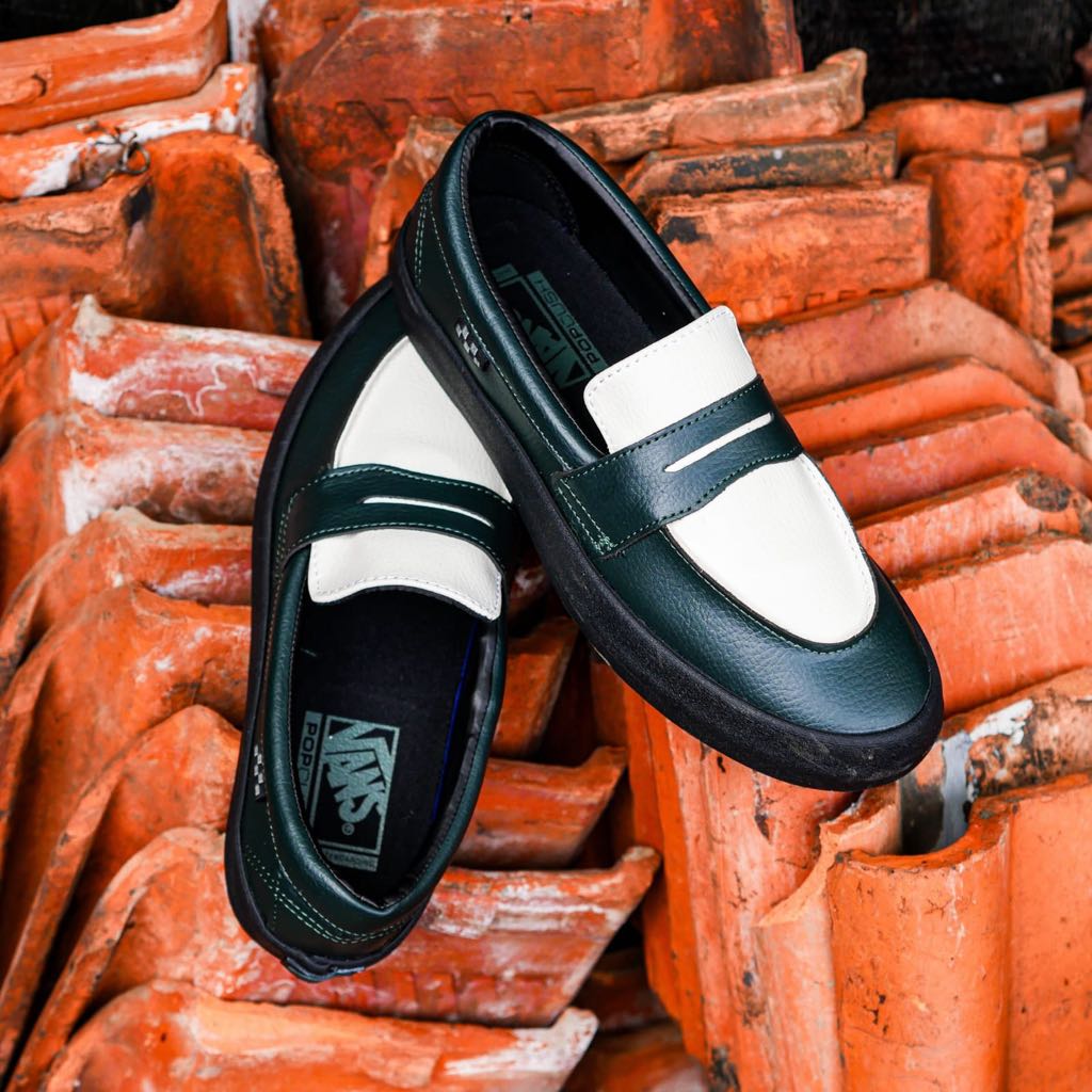 Vans Slip On Pro Skate Loafer Leather Dark Forest Original