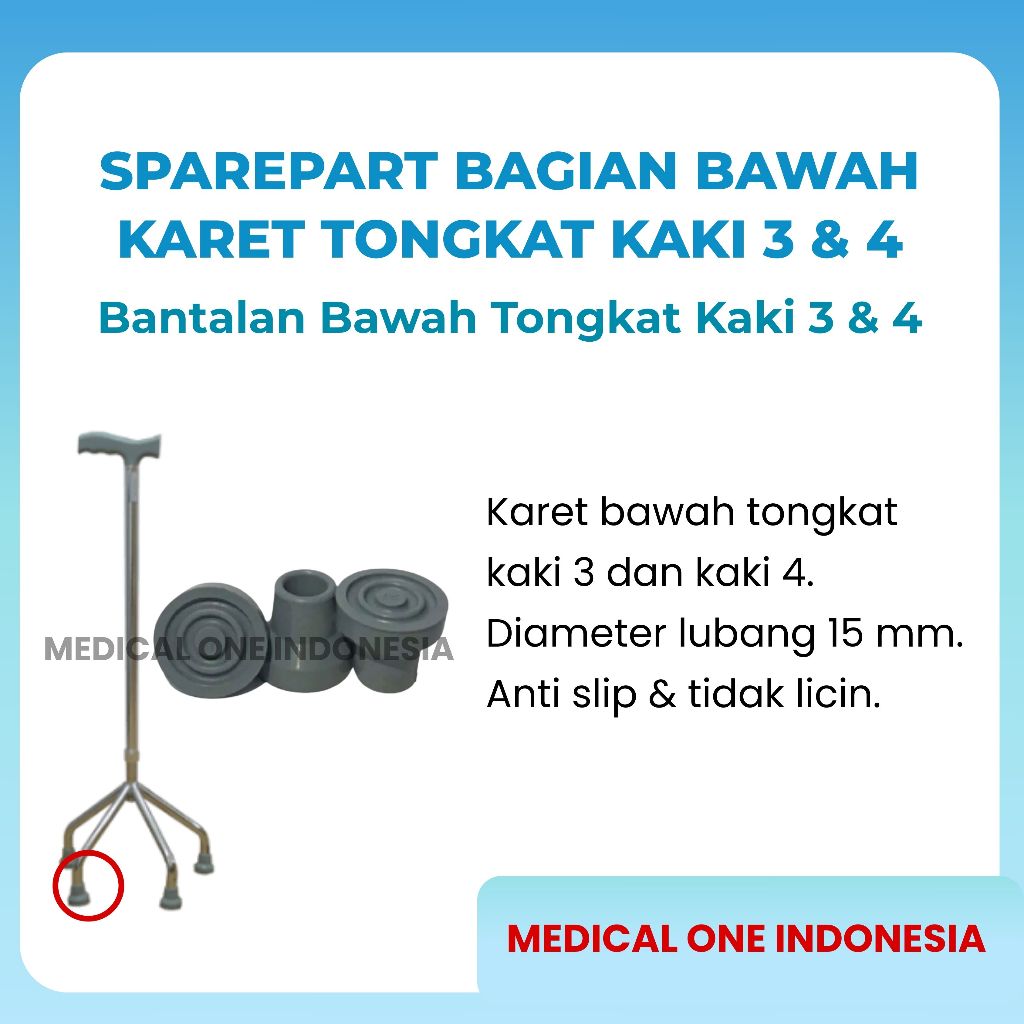 Sparepart Tongkat Karet Tongkat Kaki 3 Karet Tongkat Kaki 4