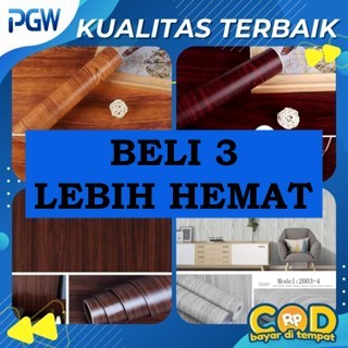 Stiker Meja Lemari Wallpaper Wallstiker Dinding Motif Serat Kayu Batu Aesthetic 3 ROLL LEBIH HEMAT