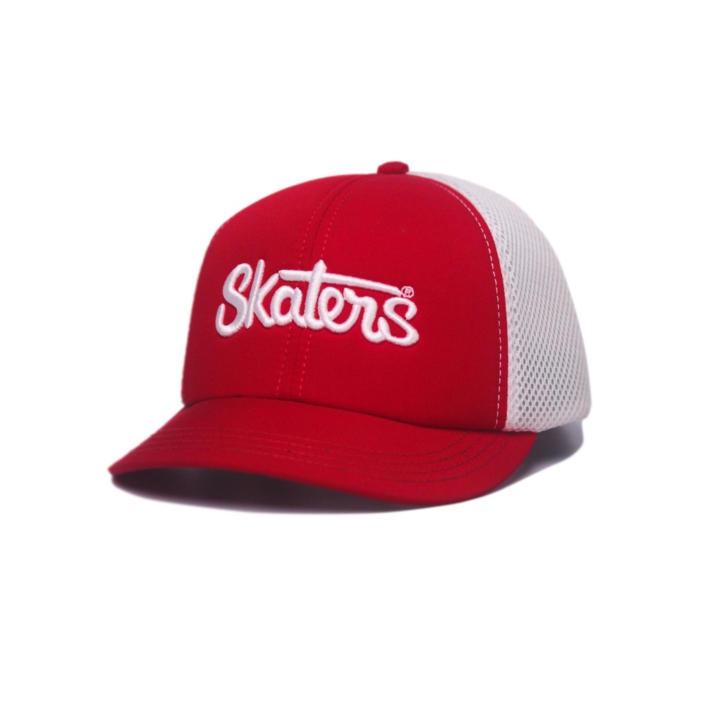 TOPI PRIA TRUCKER SKATERS BORDIR TULISAN SKATERS PET PENDEK BAHAN LOTTO DAN BUSA JARING
