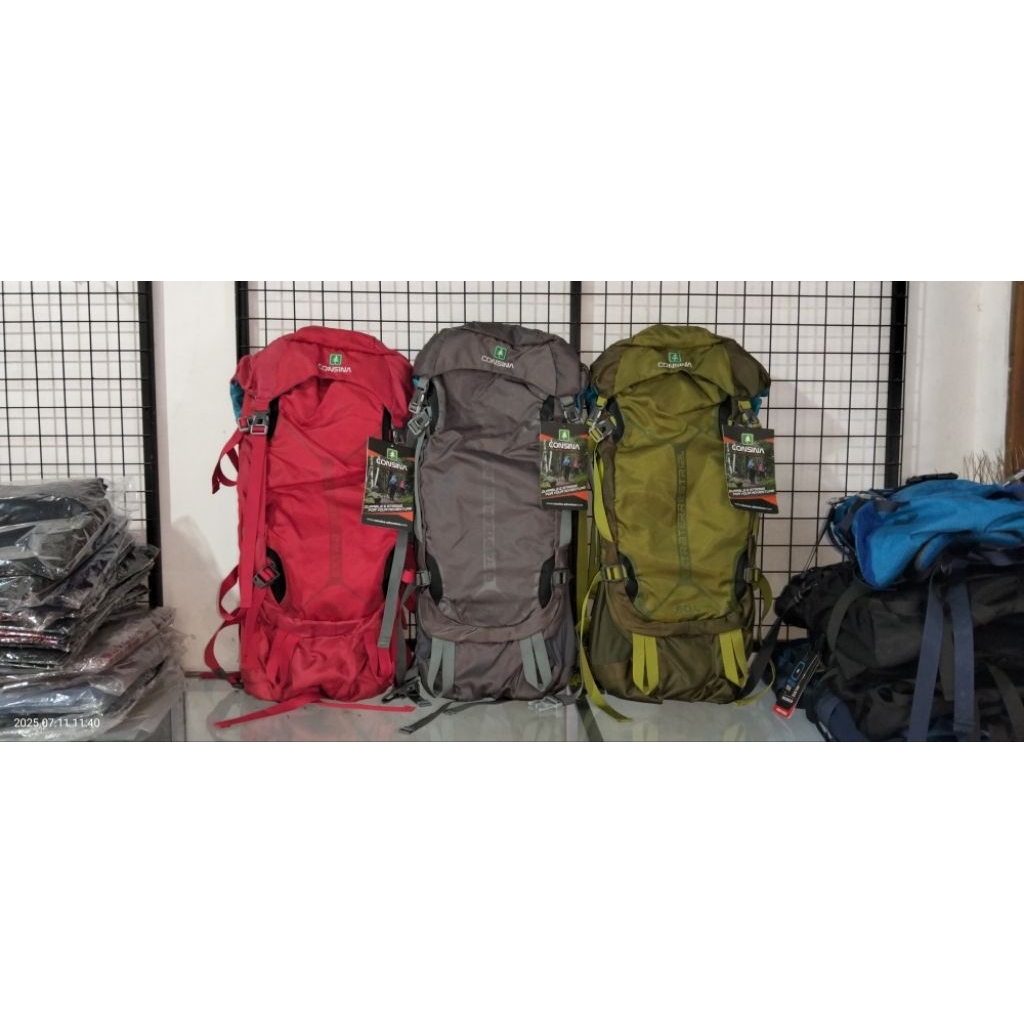 Tas Gunung Carrier Keril Carir CONSINA EXTRATERRESTRIAL 60 Liter Original
