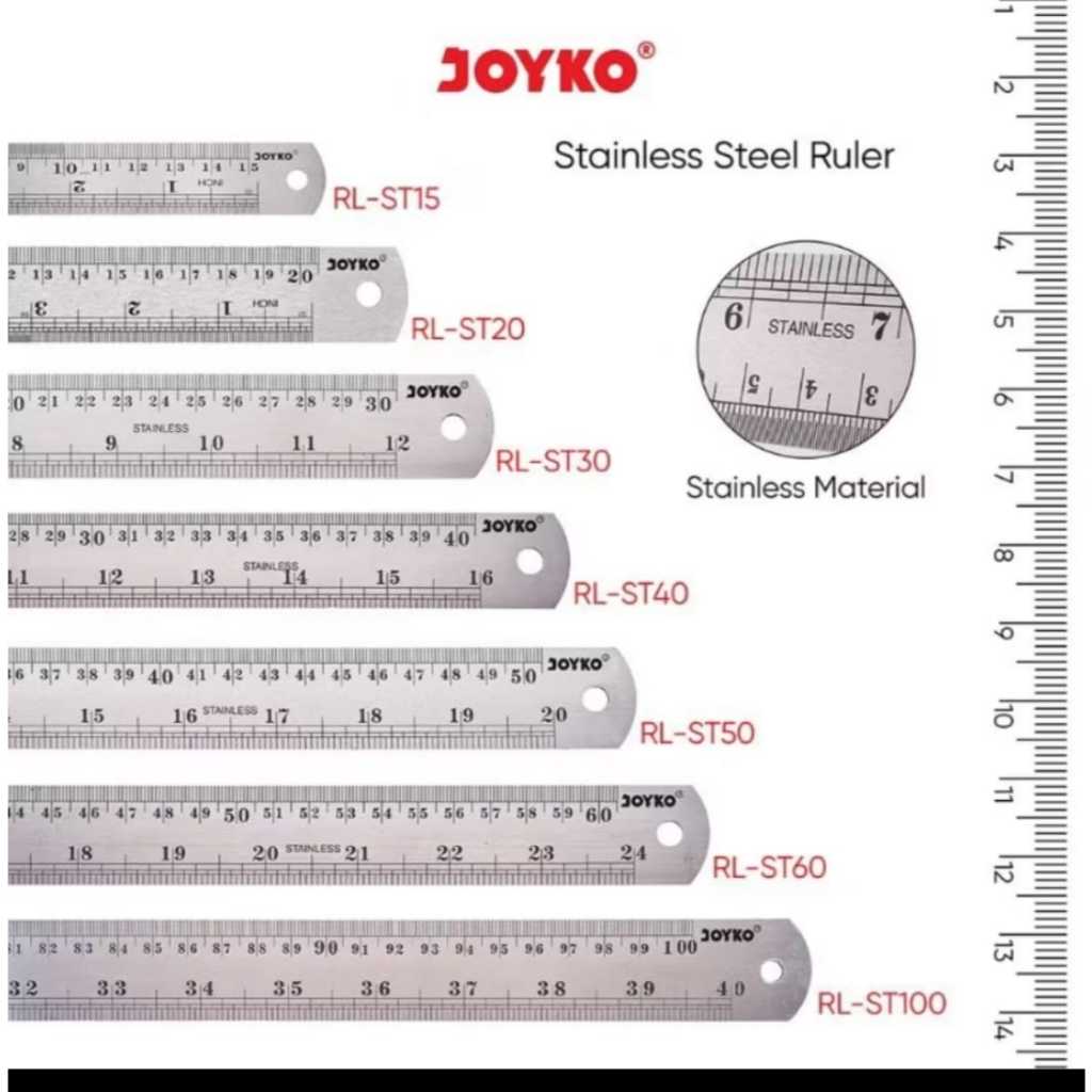 

Penggaris besi 1 meter Joyko, penggaris besi 100 cm joyko