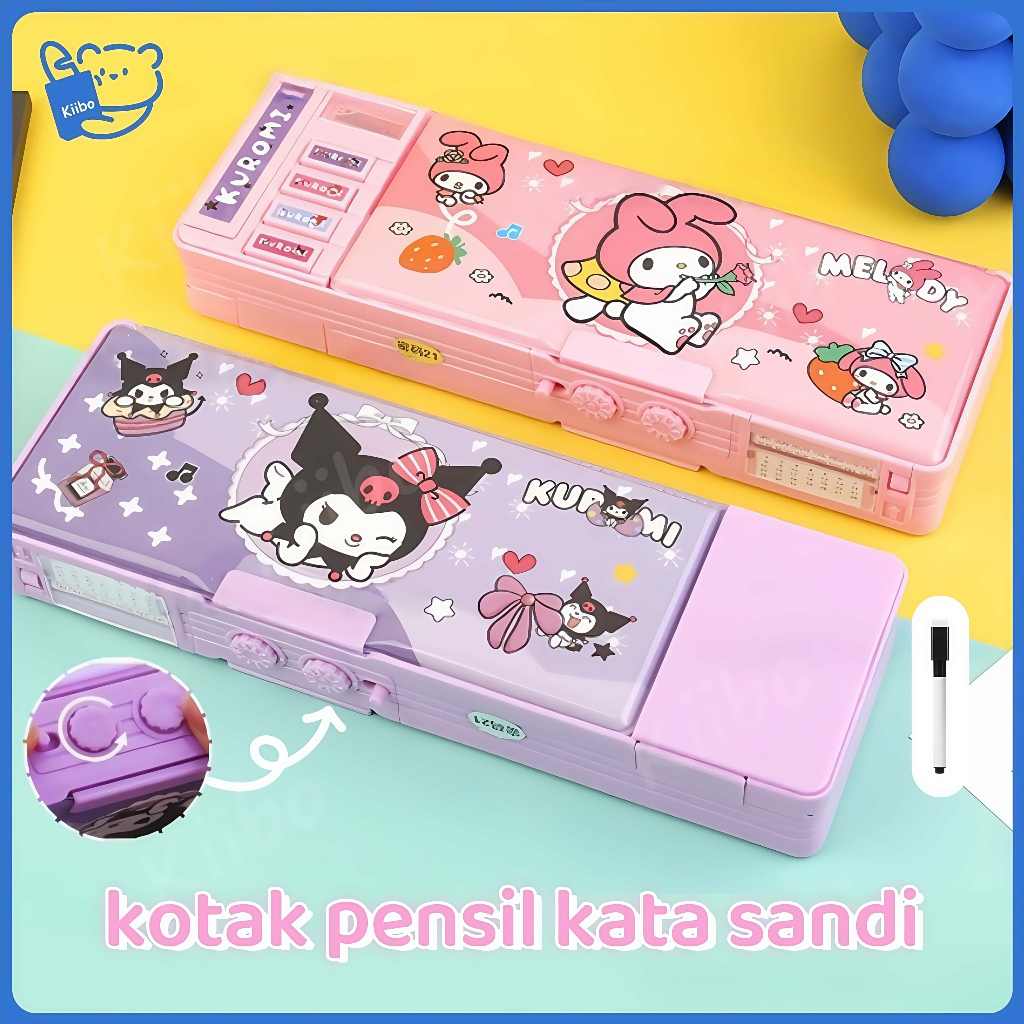 

Kotak Pensil Kuromi Tempat Password Multifungsi Lapis Ganda Berkapasitas Besar Lucu Bahan Tahan Air