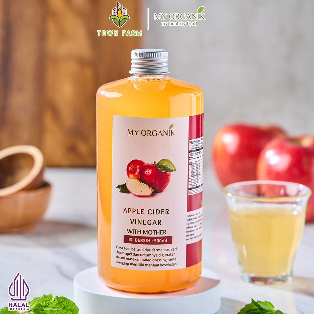 

My Organik Cuka Apel With Mother Asli 500 ml Tanpa Campuran Apple Cider Vinegar With Mother Organic