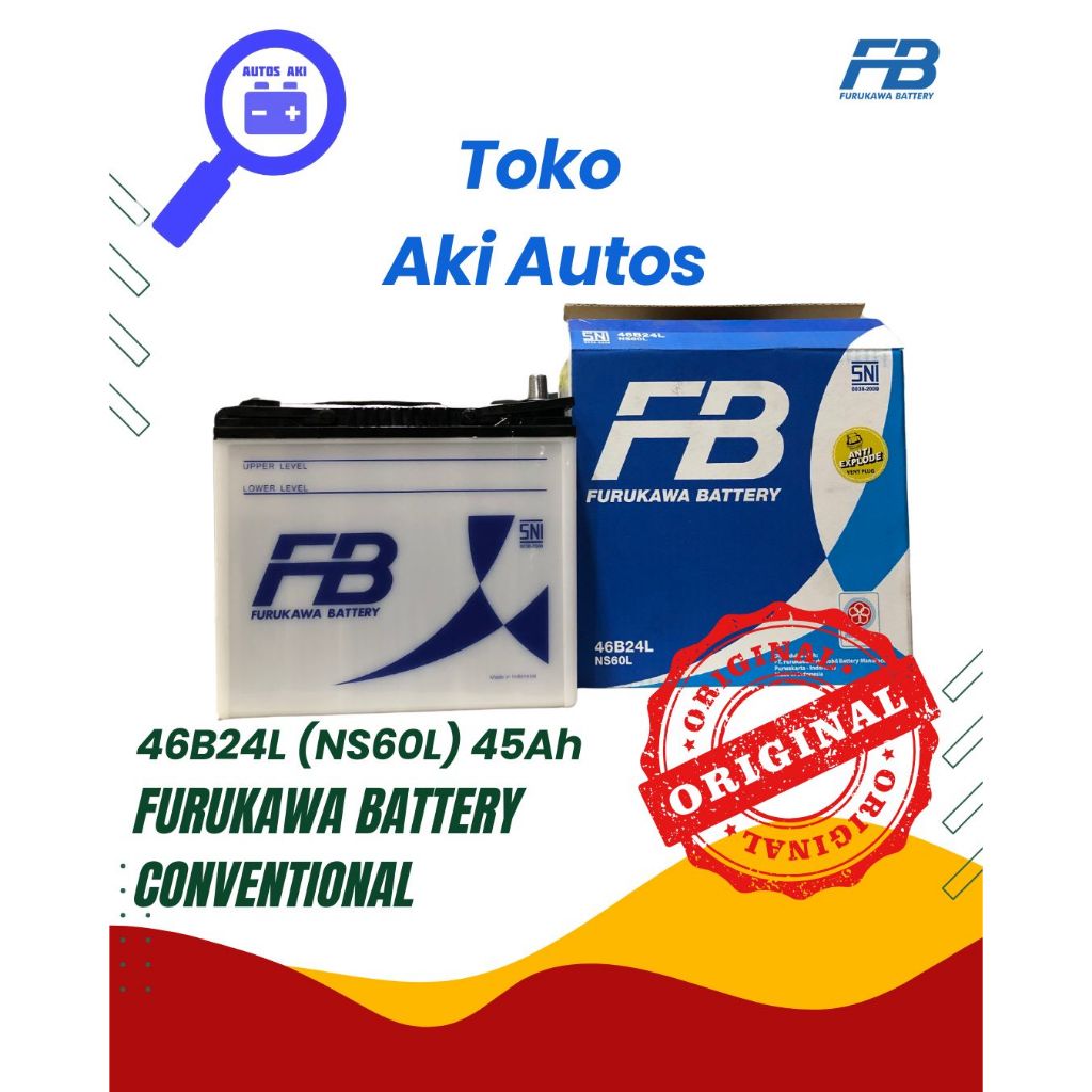 Aki Furukawa Battery Conventional 46B24L (NS60L) 12V / 45Ah