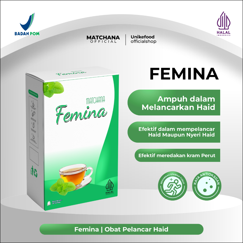 Obat Pelancar Haid Ampuh | Matchana Femina Pelancar Menstruasi Ampuh, Obat Haid, Teh Pelancar Haid