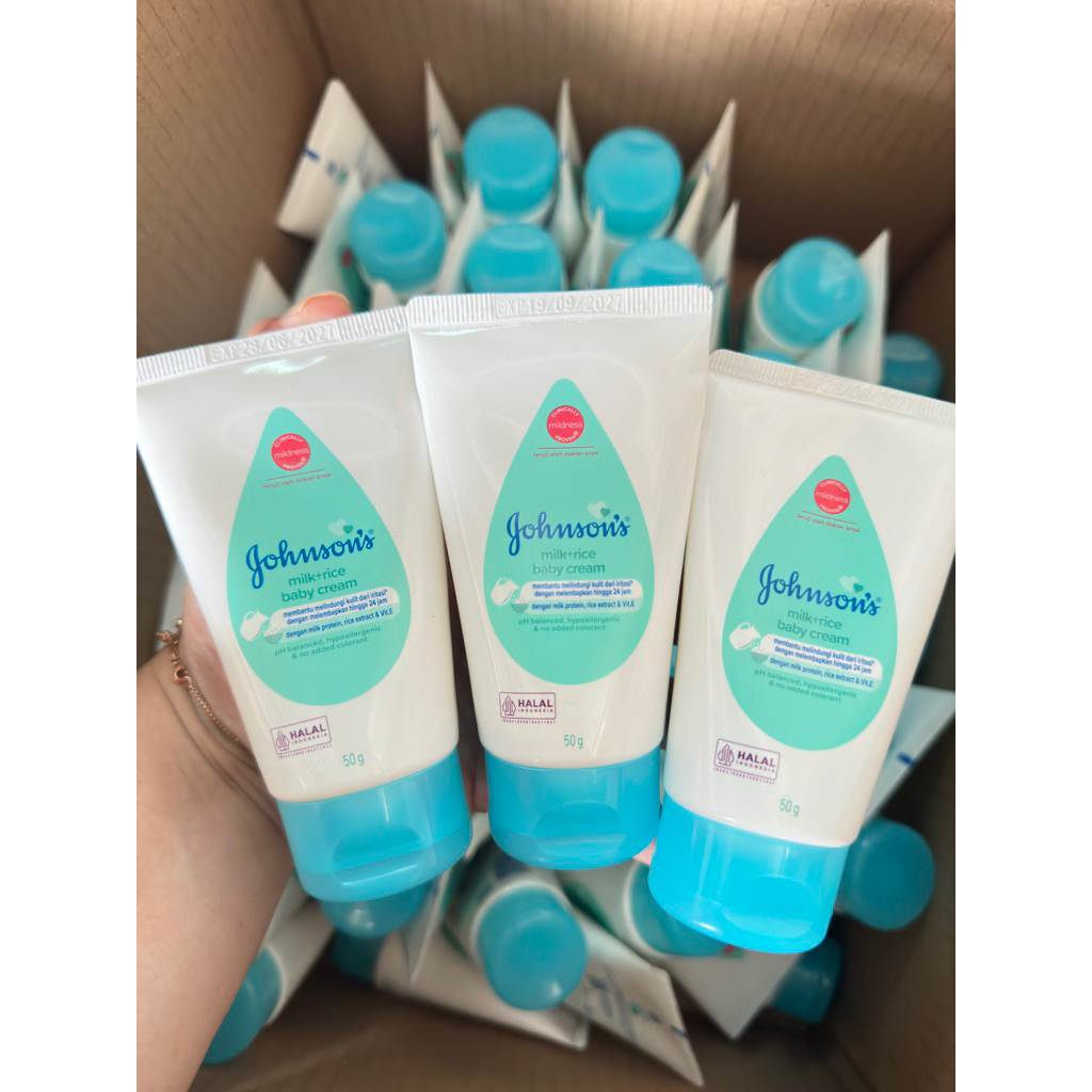 johnsons baby cream 50g rice milk