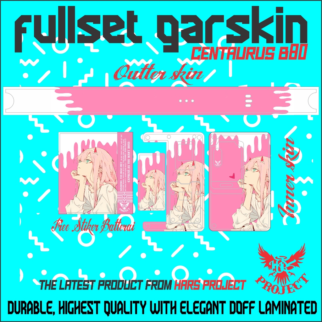 

stiker full set edisi waifu dengan lapisan doff membuat tampilan jadi elegan dan kuat tahan air/Full set of waifu edition stickers with a matte finish makes the appearance elegant and strong, waterproof