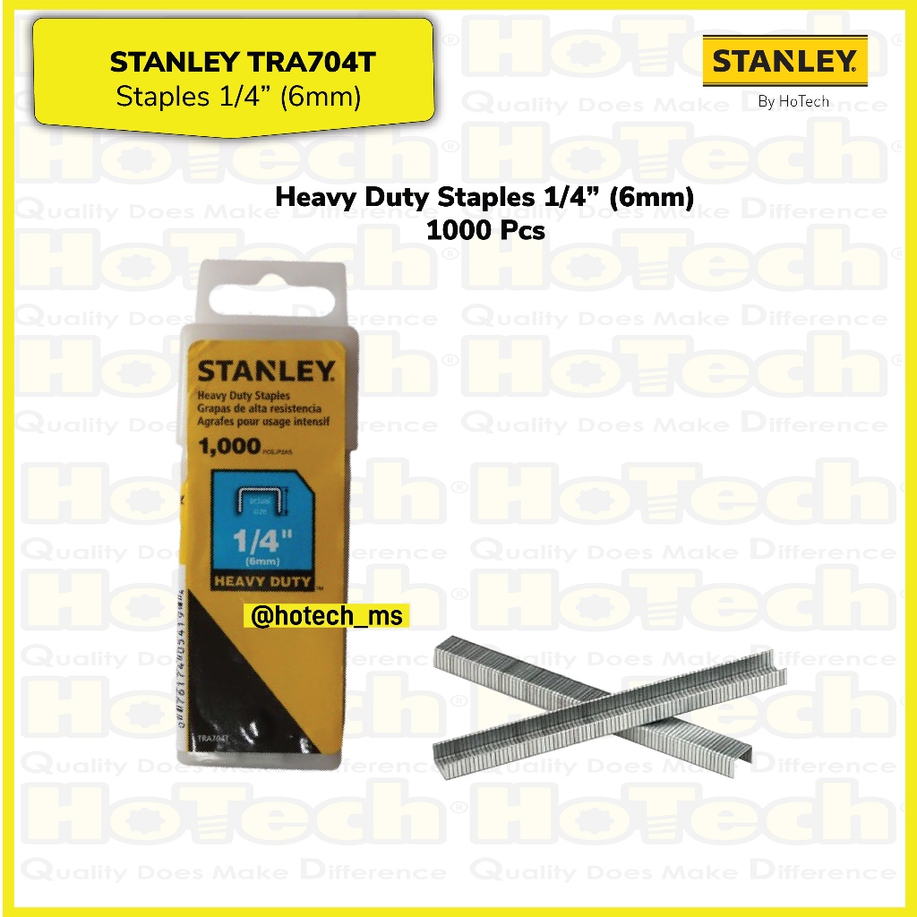 

Stanley TRA704T Staples Heavy Duty 1/4" (6mm) 1000 Pcs