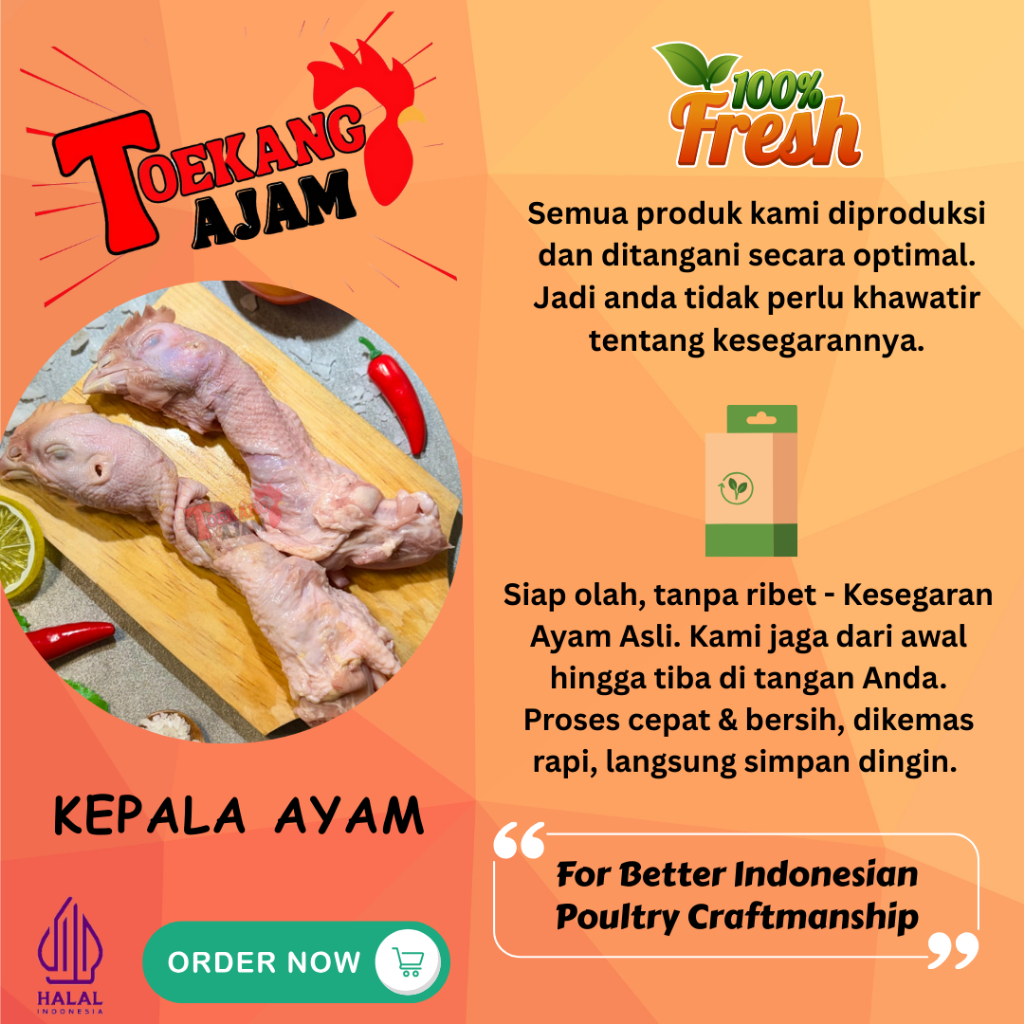 

KEPALA AYAM BERSIH 1 KG KEPALA AYAM 1000 GRAM