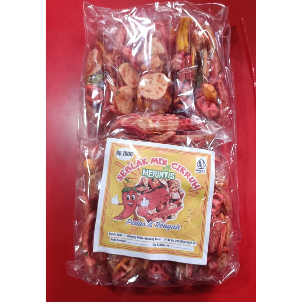 

Kerupuk Seblak Mix 1 Pack isi 12 Pcs
