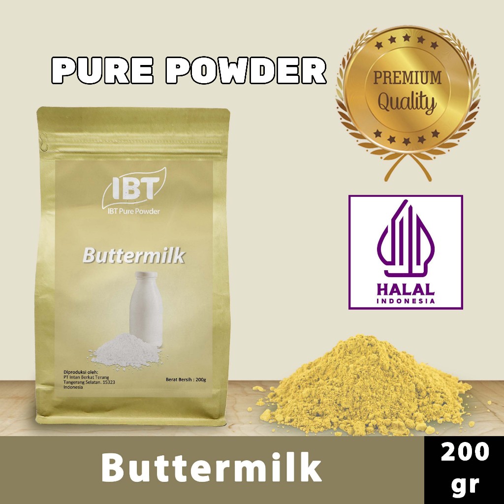 

Pure Buttermilk Powder Essence Murni Bubuk Import Makanan Kue 200 gr