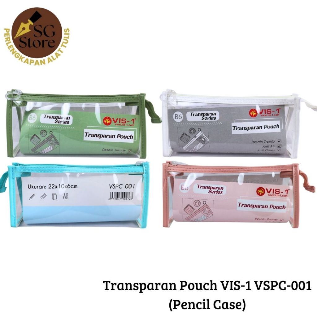 

Transparan Pouch kode VSPC-001 / Pencil Case / Tepak Pensil / Kotal Pensil