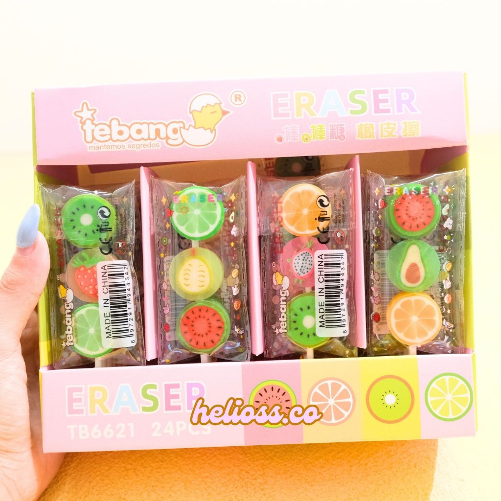 

PENGHAPUS PENSIL MOTIF TANGHULU ERASER MOTIF BUAH PENGHAPUS LOLIPOP BENTUK BUAH LUCU TERMURAH HELIOSS.CO
