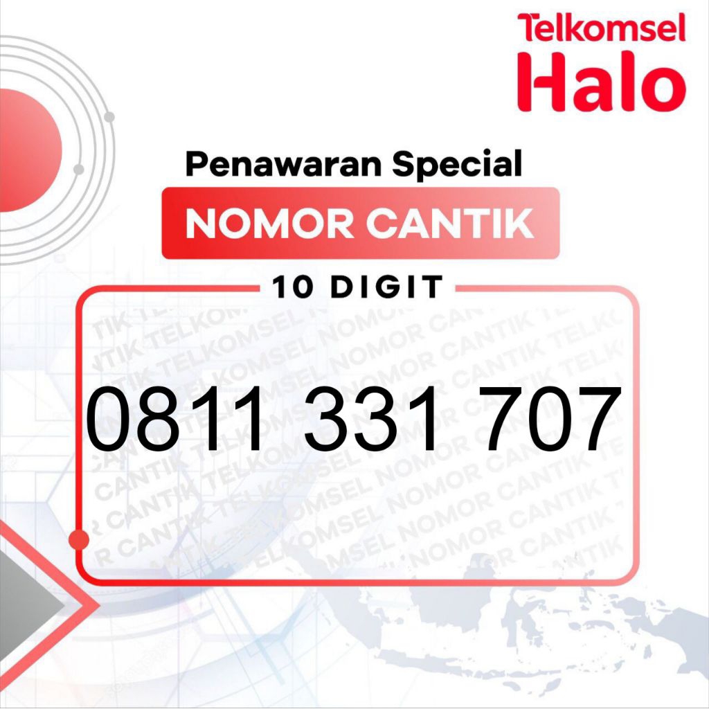 KARTU PERDANA HALO TELKOMSEL PASCABAYAR FREE DATA 50GB 10 DIGIT