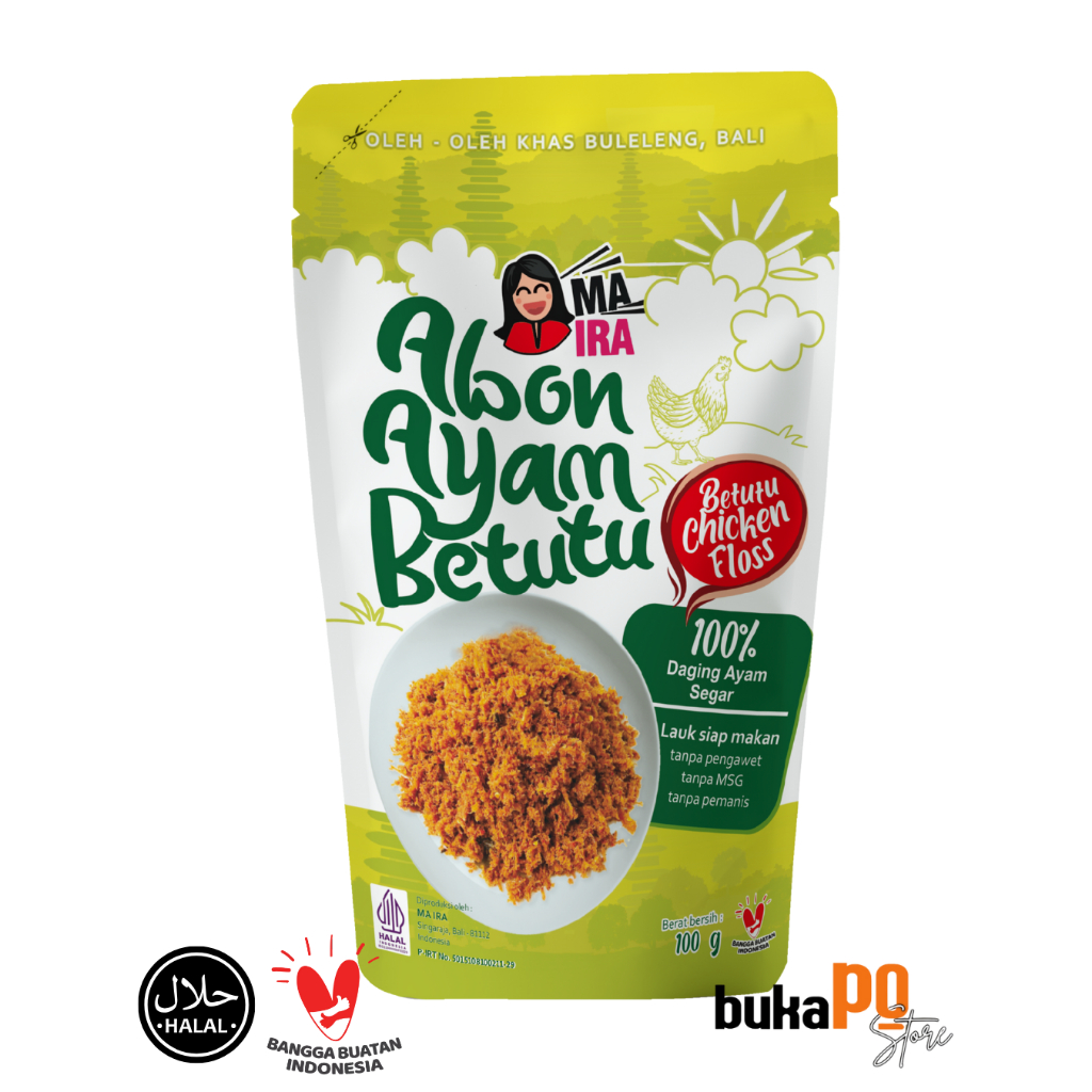 

ABON AYAM BETUTU (MA-IRA) Oleh-oleh khas Buleleng Bali dan Bisa Untuk Campuran MPASI Bayi