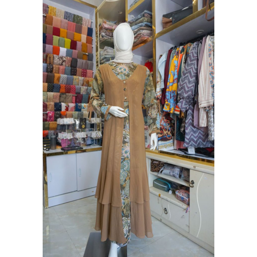 Tnco Luhana Dress Muslimah - Dress Size Reguler Bahan cerutty babydoll