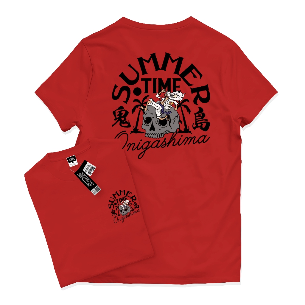 Greazzle.co - Kaos Pria Distro Unisex / Tshirt Summer Onigashima Pria / Baju Kaos Distro Oblong Katu