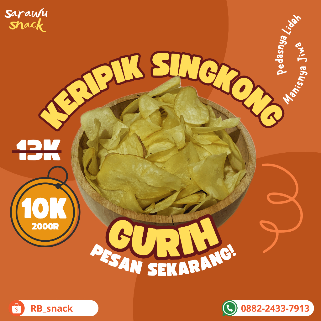 

Keripik Singkong Renyah Gurih - Kemasan 200 g