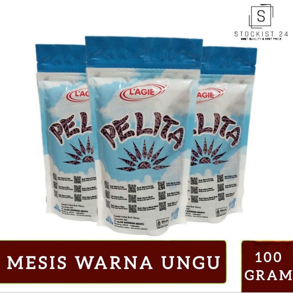 

Meses Lagie pelita warna ungu 100gr