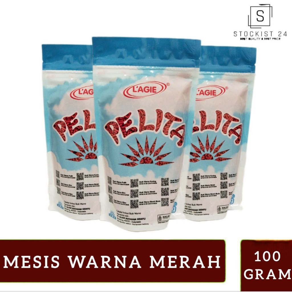

Meses Lagie pelita warna merah 100gr