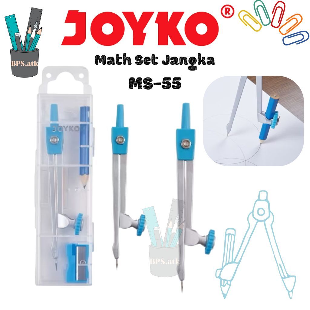 

(1 pcs) JOYKO Jangka / Math Set MS-55 Jangka Set