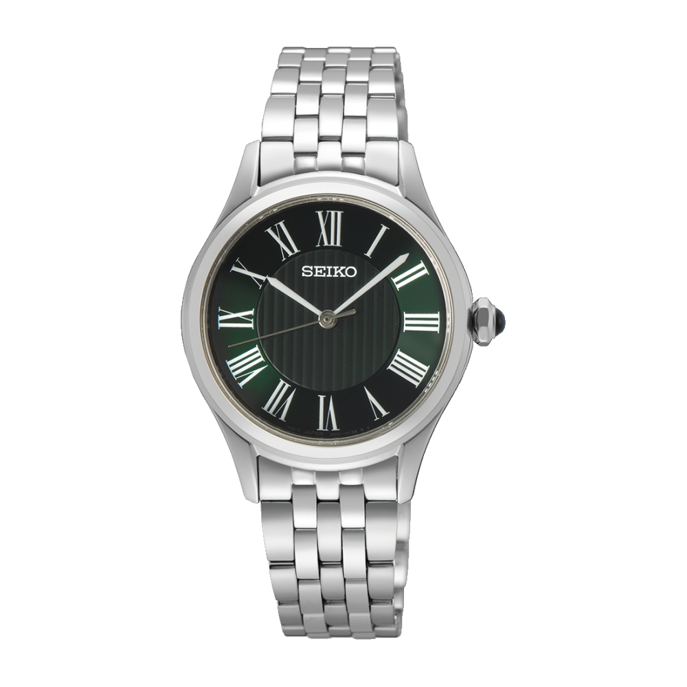 Seiko Ladies SUR611P1 Green Dial Stainless Steel - Jam Tangan Seiko Original
