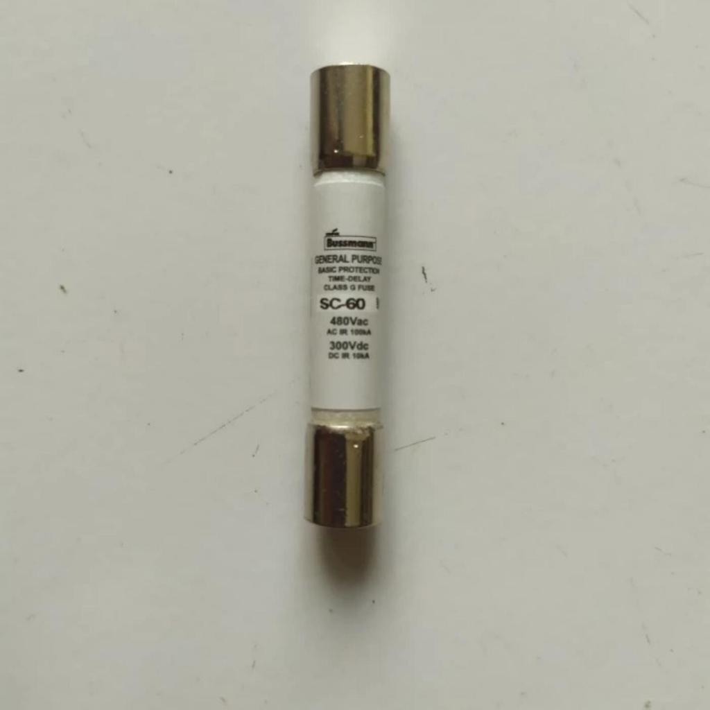 SC-60 60A 480Vac 300Vdc Fuse Eaton Bussmann Class G Fuses SC-60 60A