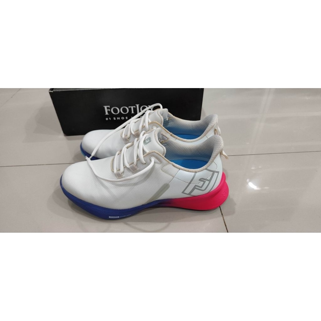 Sepatu Golf Footjoy Fuel-Sport Unisex warna White/Pink Second