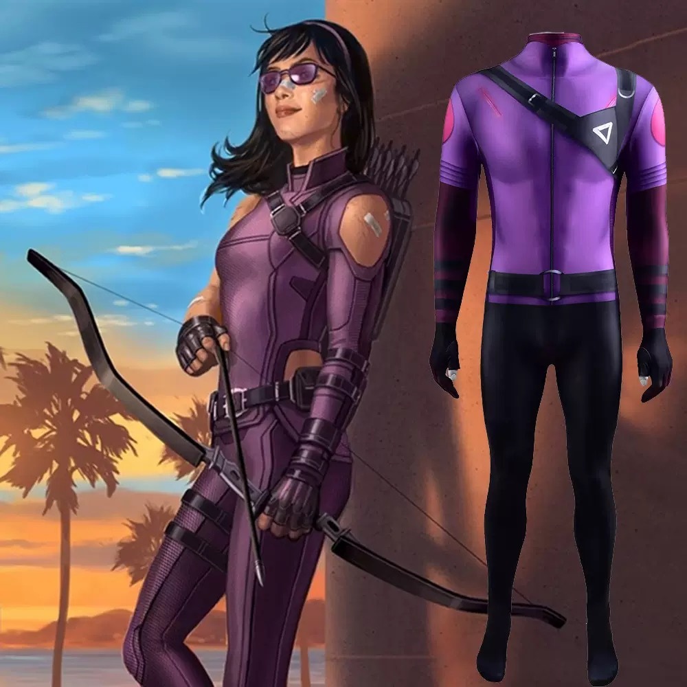 Second-generation Hawkeye Kate Bishop Cosplay Costume Cosplay Halloween Full Party onesie Adult Cost