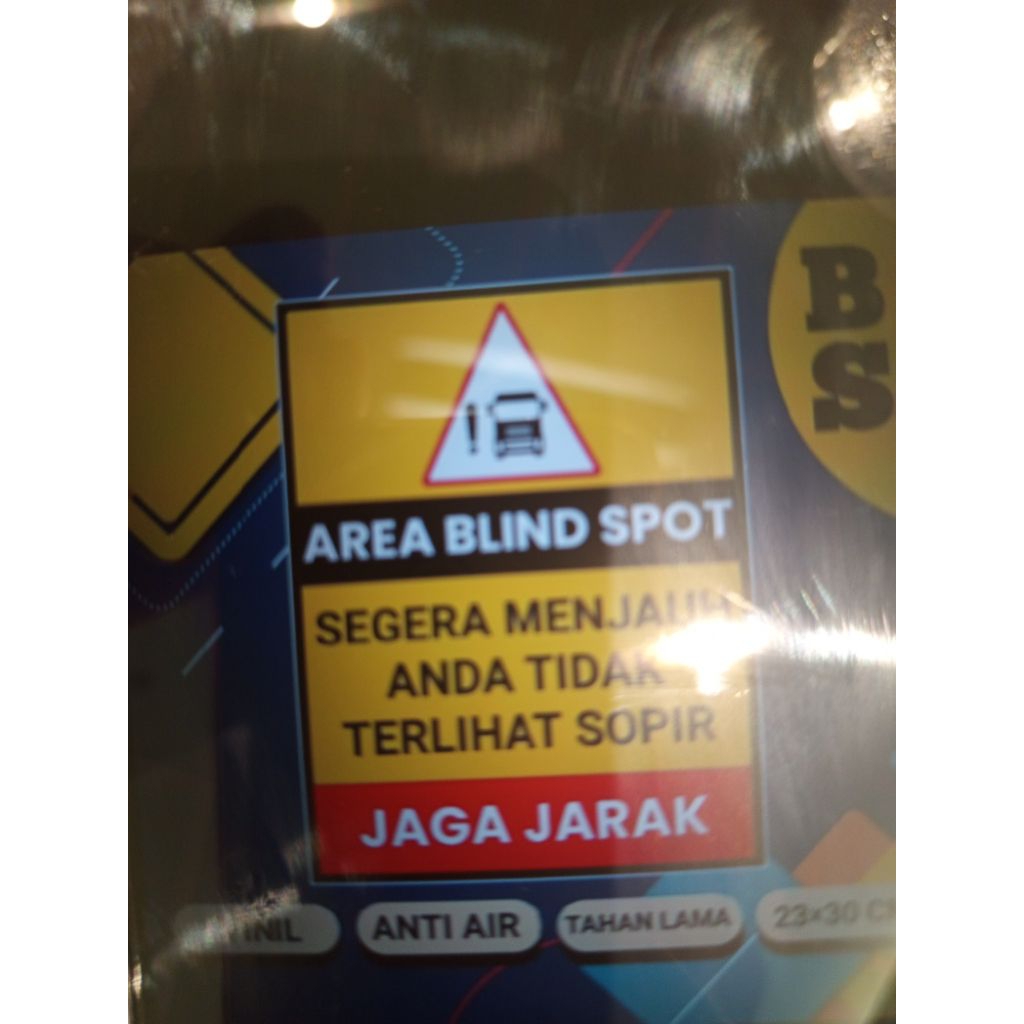 

stiker BLIND SPOT stiker jaga jarak stiker truk